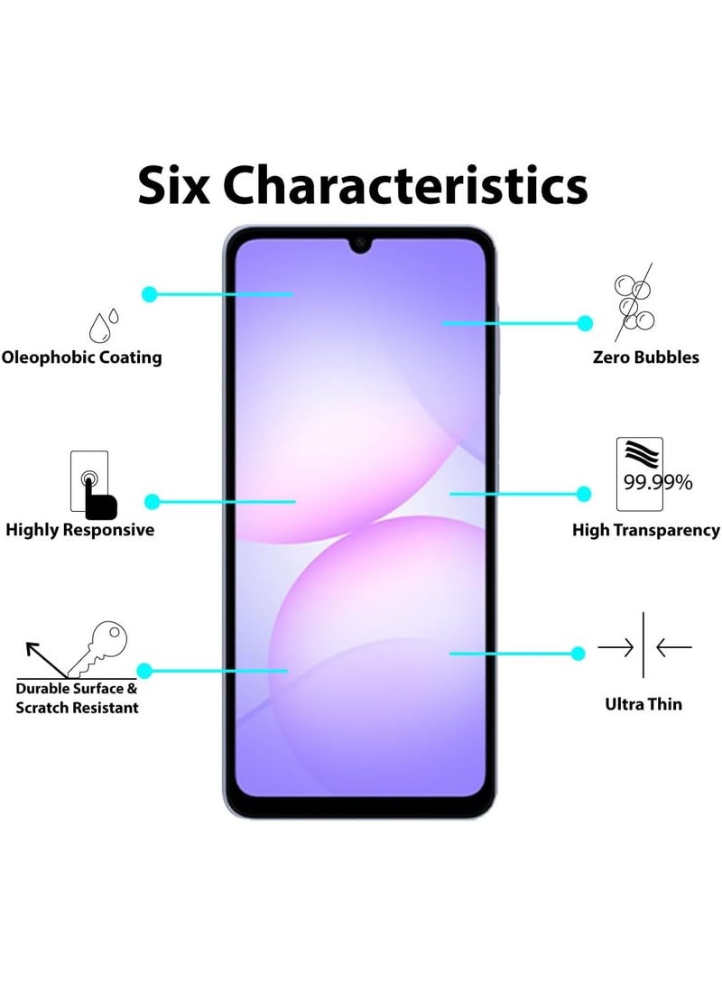 ACLIX Screen Protector for Samsung Galaxy A07, 9H Tempered Glass Screen Shatterproof Anti Scratch Glass HD Clear Case Friendly - Image 5